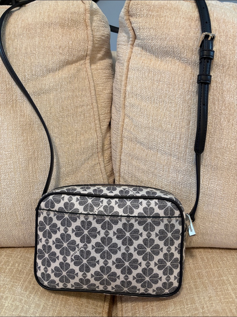 kate spade Black and Cream Floral Crossbody Bag - Picture 3 of 11